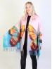 Oil Painting Design Fashion Scarf W/ Fringes